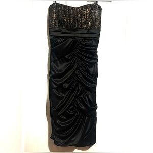 Taboo Black Ruched Maxi Dress